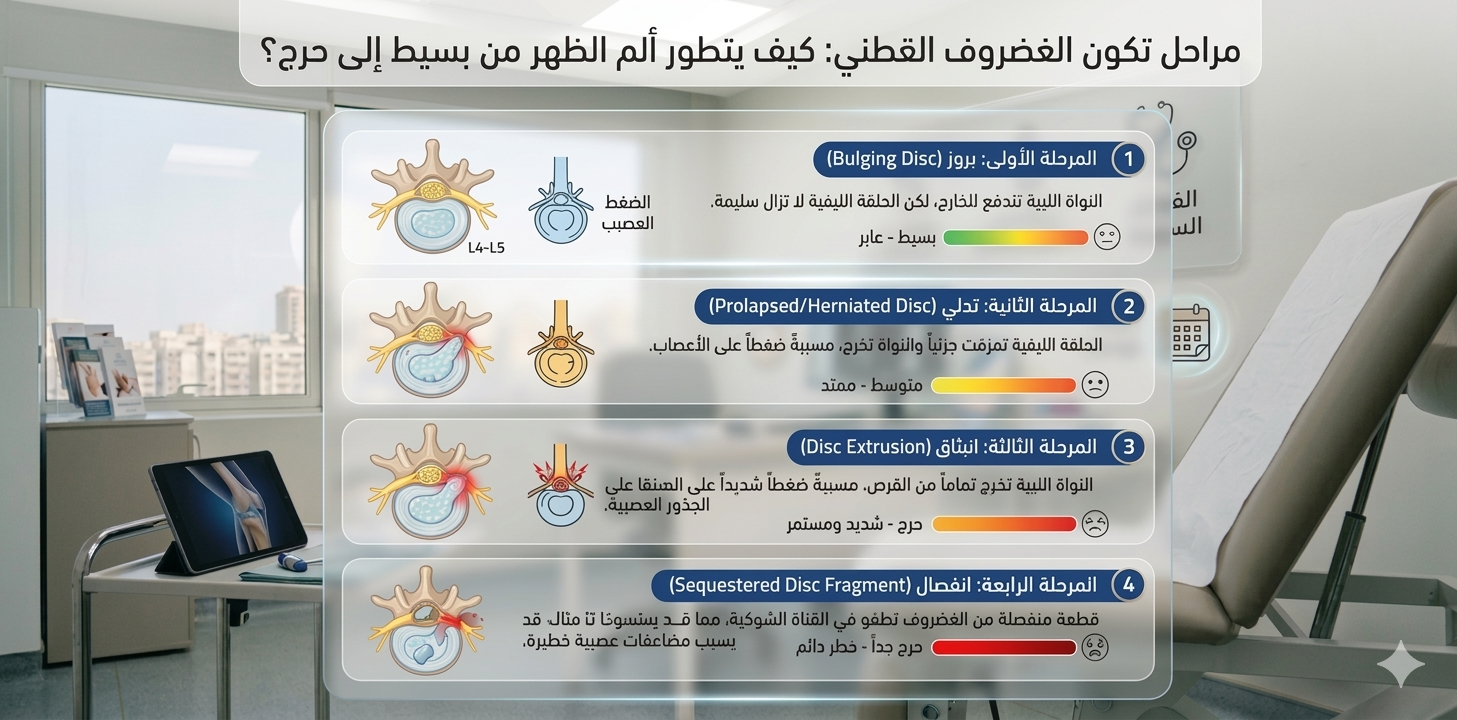 مراحل تكون الغضروف القطني